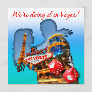 Invitación Lo estamos haciendo el casarse de los inVegas
