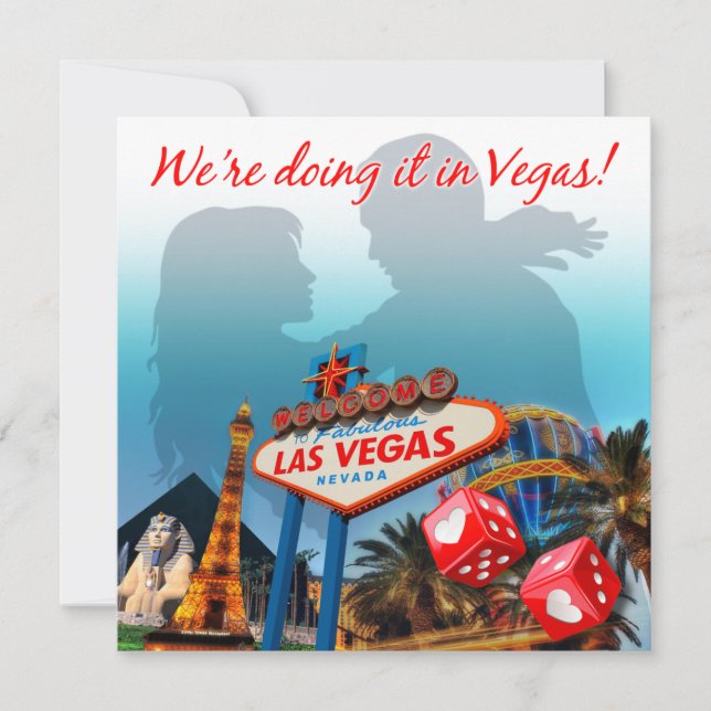 Invitación Lo estamos haciendo en el Boda de Las Vegas (Anverso)