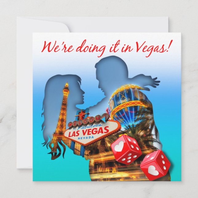 Invitación Lo estamos haciendo en el Boda de Las Vegas (Anverso)