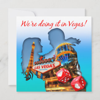 Invitación Lo estamos haciendo en el Boda de Las Vegas
