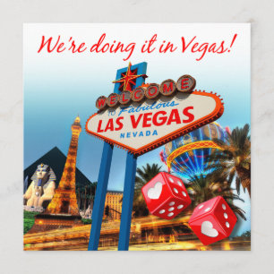 Invitación Lo estamos haciendo en la boda de Vegas
