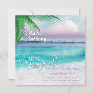 INVITACIÓN LO ESTAMOS HACIENDO HERMOSO PAISAJE DE OCÉANO TROP