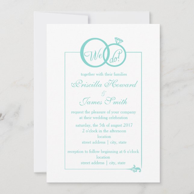Invitación Lo hacemos Boda (Anverso)