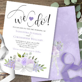 Invitación ¡Lo Hacemos! Boda floral de Lavanda Rusa Purple Bo