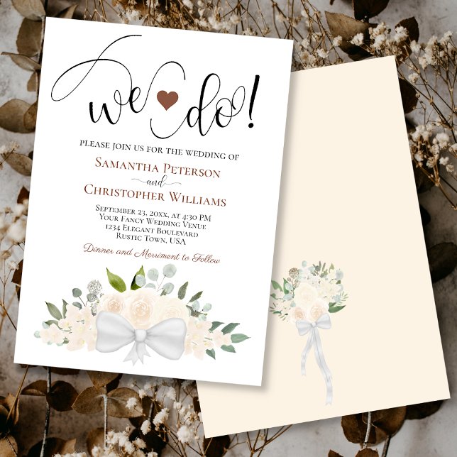 Invitación ¡Lo Hacemos! Boda floral Rústico de Rosas de encur (Subido por el creador)