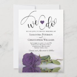 Invitación ¡Lo Hacemos! Elegante Ametist Rosa Moda Boda
