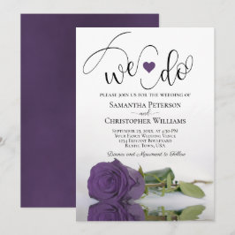Invitación ¡Lo Hacemos! Elegante Ametist Rosa Moda Boda