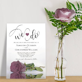 Invitación ¡Lo Hacemos! Elegante Boda Romántico Rosa Rosa Mau