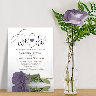 Invitación ¡Lo Hacemos! Elegante Rosa Polvoriento Boda románt