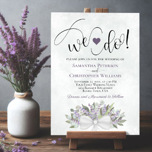 Invitación ¡Lo Hacemos! Eucalipto y Boda de Lavanda Rústicos