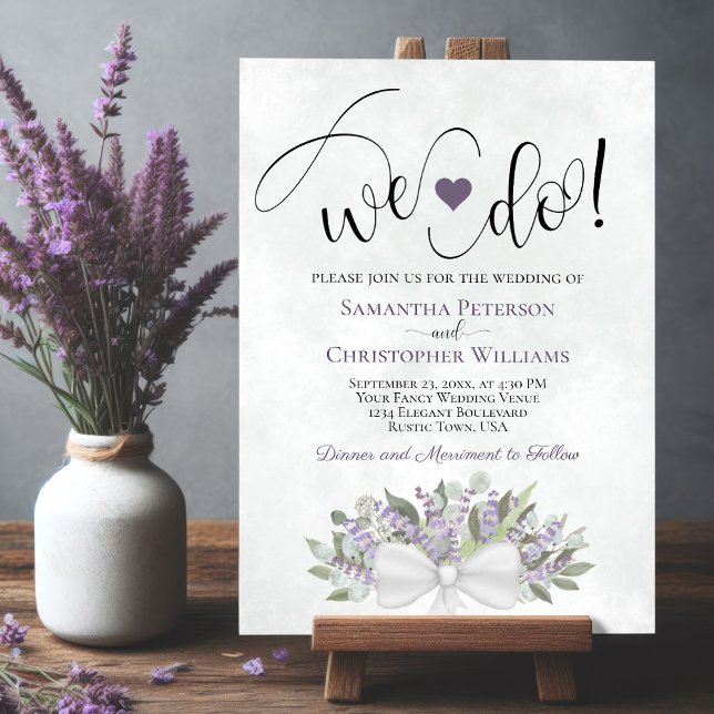 Invitación ¡Lo Hacemos! Eucalipto y Boda de Lavanda Rústicos (Subido por el creador)