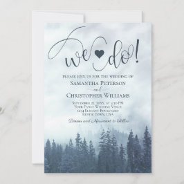 Invitación ¡Lo Hacemos! Misty Blue Pines Rustic Romantic Boda