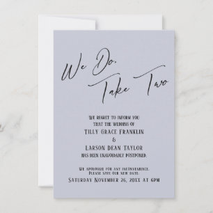 Invitación Lo Hacemos, Toma Dos: Boda Dusty Blue