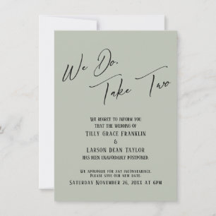 Invitación Lo Hacemos, Toma Dos: El Boda Retrasado Sage Green