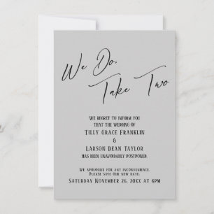Invitación Lo Hacemos, Toma Dos: Gris claro Boda retardado