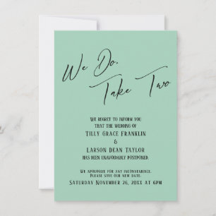 Invitación Lo Hacemos, Tomar Dos Bodas De Luz Pastel Verde