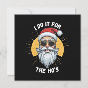 Invitación Lo hago por las tetas Funny christmas santa