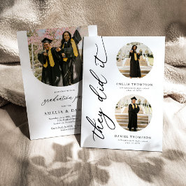 Invitación Lo Hicieron Juntos Foto de Graduación