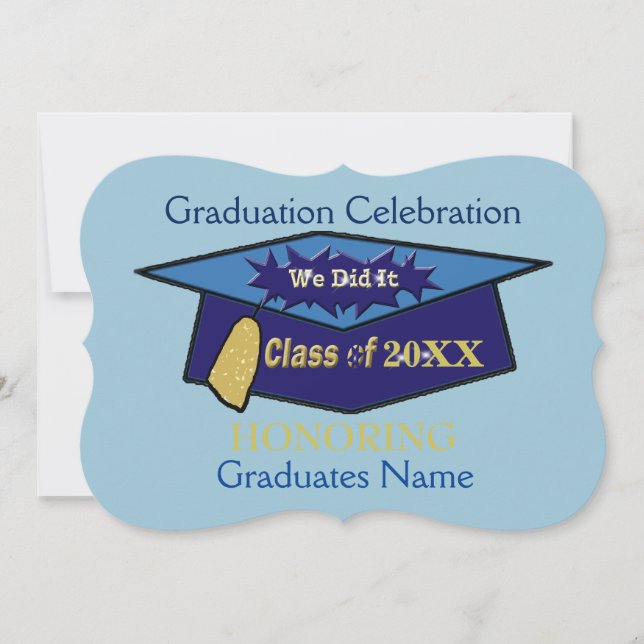 Invitación Lo hicimos celebración de la graduación de los (Anverso)