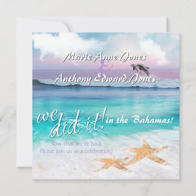 Invitación Lo hicimos - HERMOSO AMIGO TROPICAL DEL OCÉANO (Anverso)
