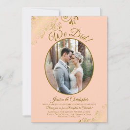 Invitación ¡Lo Hicimos! Recepción de la boda de la pareja de 