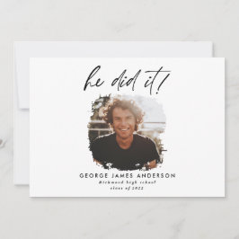 Invitación Lo hizo con una graduación fotográfica moderna