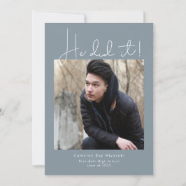 Invitación ¡Lo Hizo! Foto del partido de graduación