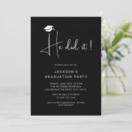 Invitación Lo Hizo Guiando A La Fiesta Mínima De Graduación D