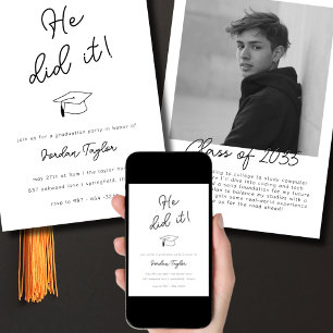Invitación Lo hizo: Partido de Graduación de Fotografía en Bl