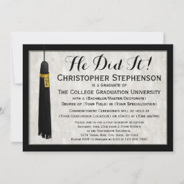 Invitación Lo Hizo Tassel College Graduation