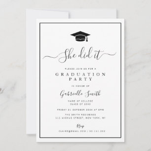 Invitación ¡LO LOGRÓ! Fiesta de Graduación Universitaria