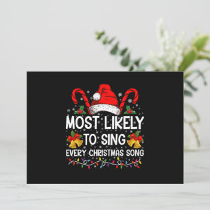 Invitación Lo Más Probable Es Cantar A Cada Navidad Canta A L