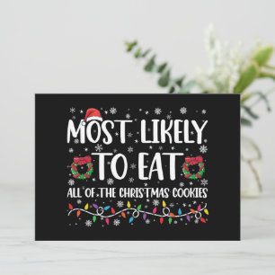 Invitación Lo Más Probable Es Comer Todos Los Navidades Cooki