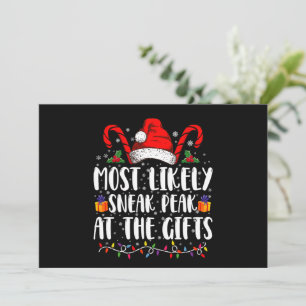 Invitación Lo Más Probable Es Escabullirse En Los Navidades D