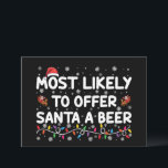 Invitación Lo Más Probable Es Ofrecer Luces A Los Navidades D<br><div class="desc">Lo Más Probable Es Que Los Navidades De Cerveza De Santa A Encendan A Santa Hat</div>