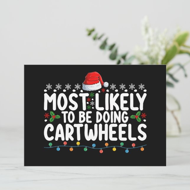 Invitación Lo Más Probable Es Que Esté Haciendo Navidades De  (Anverso de pie)