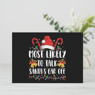 Invitación Lo más probable es que se hable de la Navidad fami