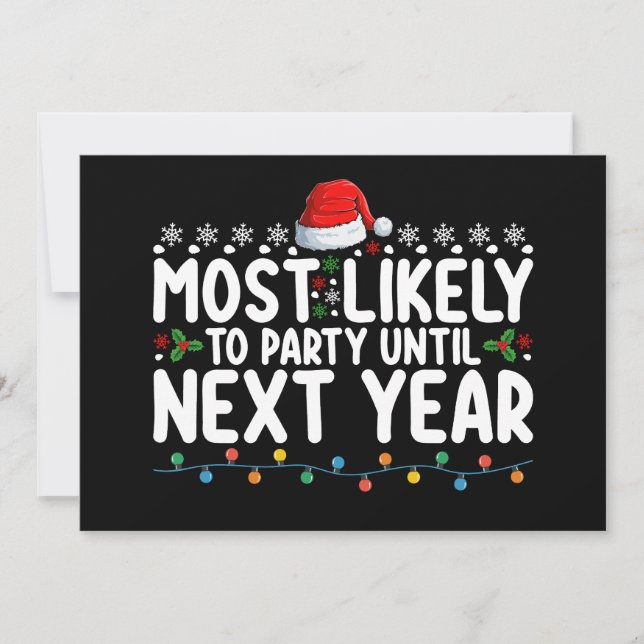 Invitación Lo Más Probable Para Los Fiestas Hasta El Próximo  (Anverso)