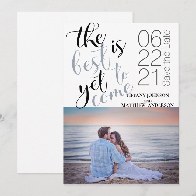 Invitación Lo mejor de la foto moderna está por venir a salva (Anverso / Reverso)