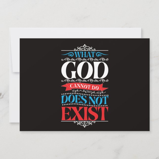 Invitación Lo que Dios no puede hacer no existe (Anverso)