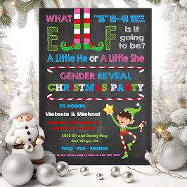 Invitación Lo que revelan los Navidades elfos en Baby Shower