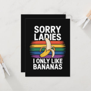 Invitación Lo siento chica Me gustan las bananas Divertido