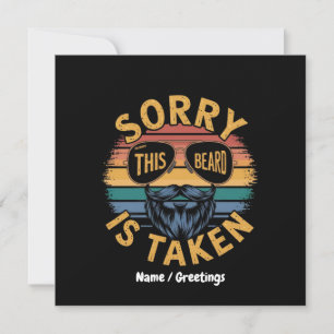 Invitación Lo siento, esta barba se toma un diseño de época d