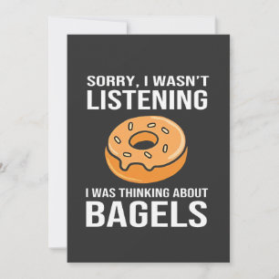 Invitación Lo siento, estaba pensando en bagels judíos de Han