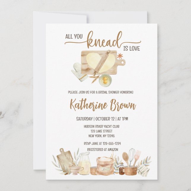 INVITACIÓN LO ÚNICO QUE SABES ES AMAR LA DUCHA DEL BRIDAL (Anverso)