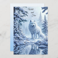 Lobo de nieve salvaje depredador naturaleza arte d