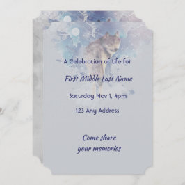 Invitación Lobo en memoria de Christian Pocket Keepsake