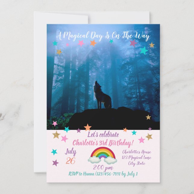 Invitación Lobo enloquecido (Anverso)