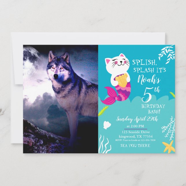 Invitación Lobo lunar (Anverso)