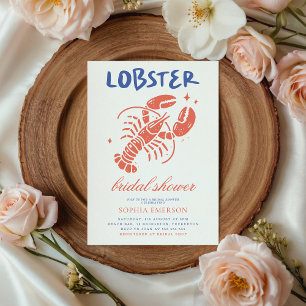 Invitación Lobster Boil Scribble Coastal Bridal Shower